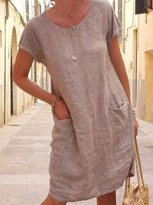 Ruby | Linen Dress with Pockets