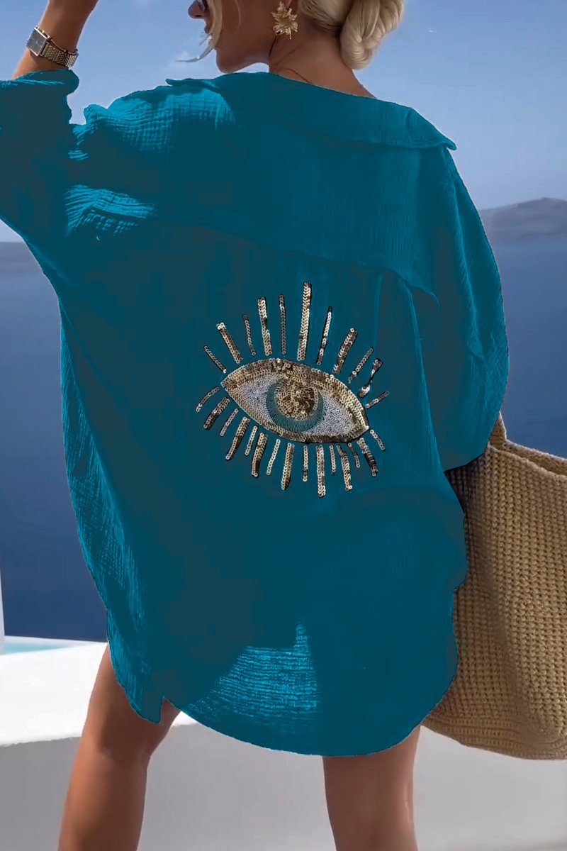 Rae | Evil Eye Sequin Shirt