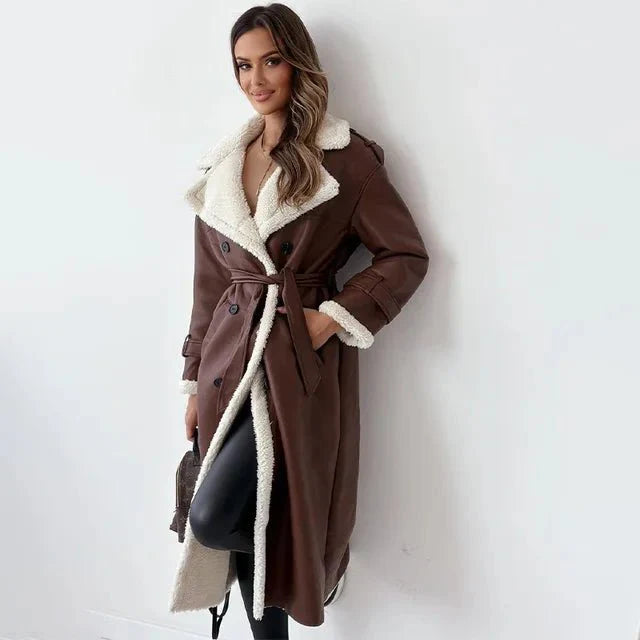 Jessica | Long Shearling Leather Coat