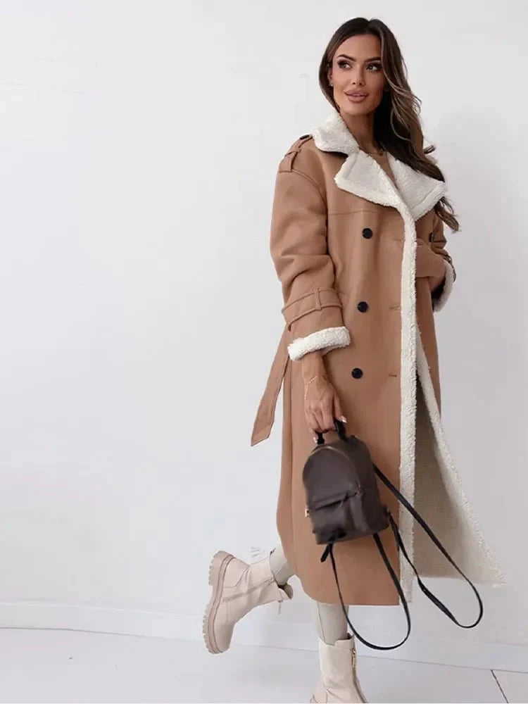 Jessica | Long Shearling Leather Coat