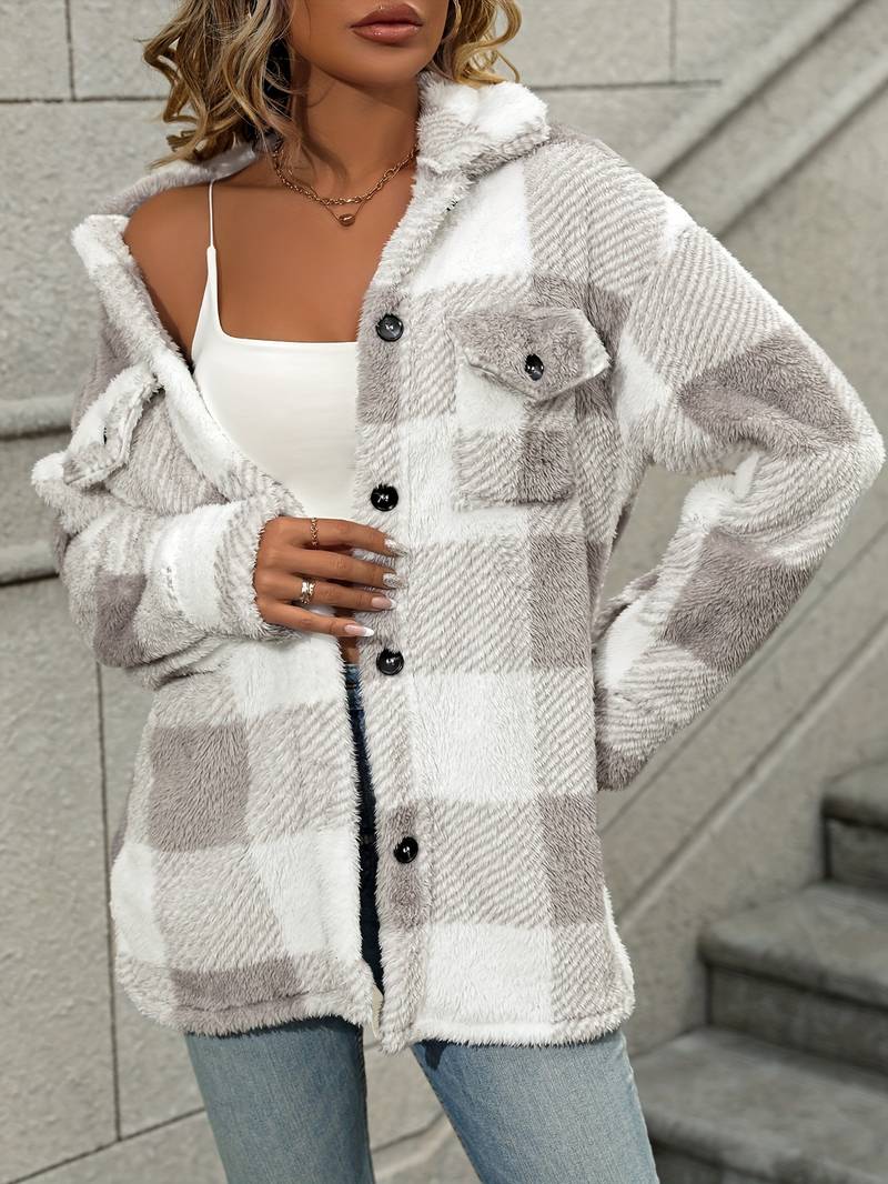 Rosie | Plaid Fleece Jacket