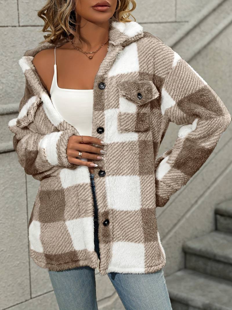 Rosie | Plaid Fleece Jacket