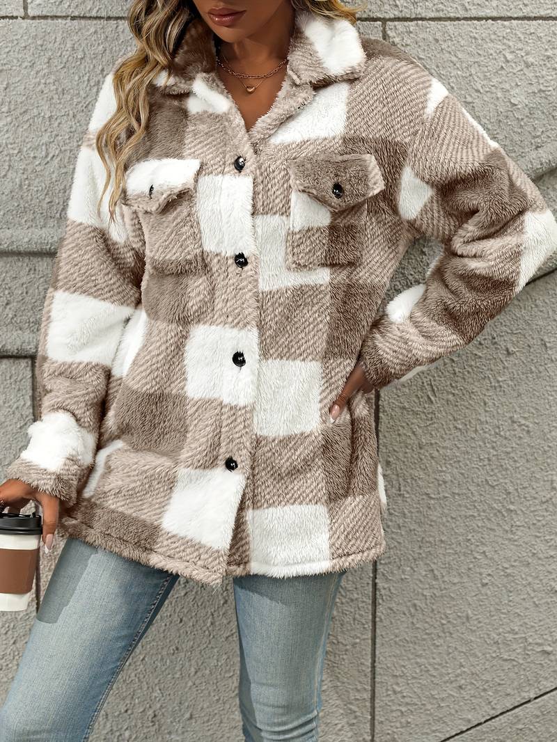 Rosie | Plaid Fleece Jacket