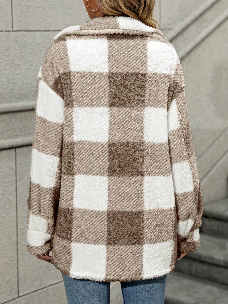 Rosie | Plaid Fleece Jacket