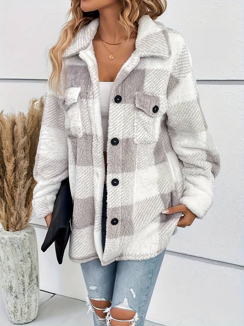 Rosie | Plaid Fleece Jacket