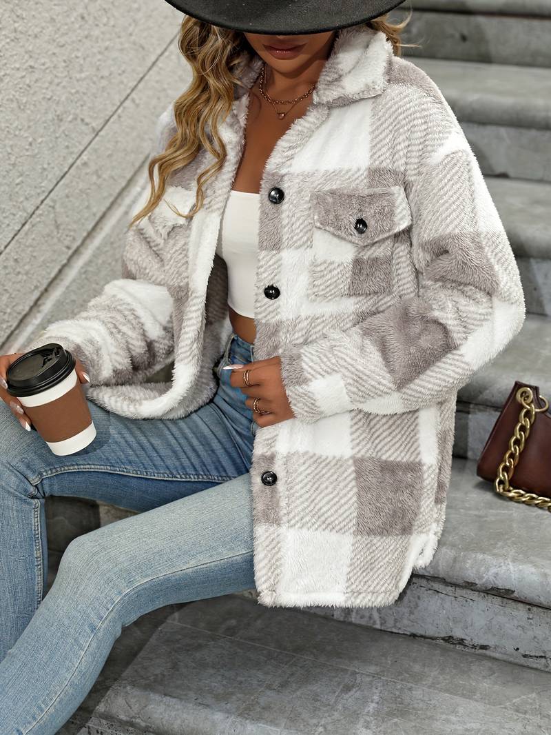 Rosie | Plaid Fleece Jacket