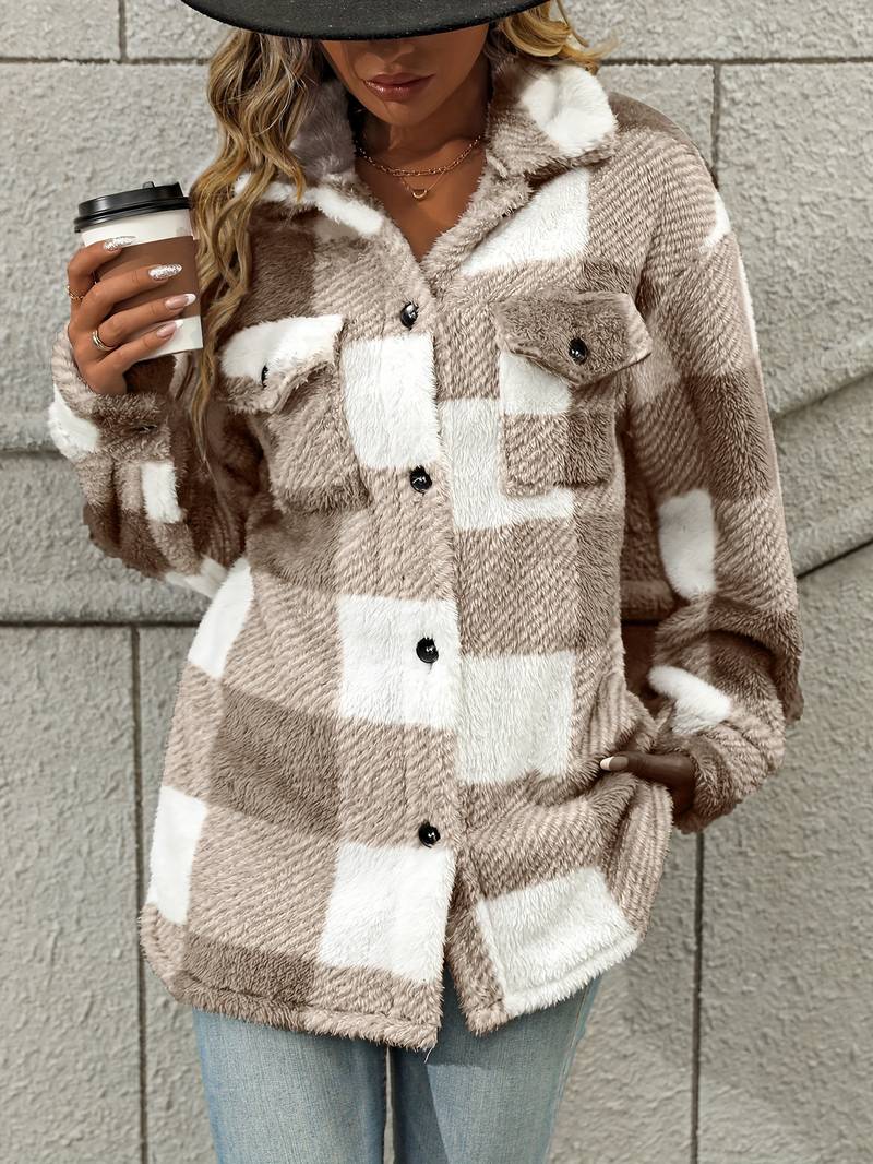 Rosie | Plaid Fleece Jacket