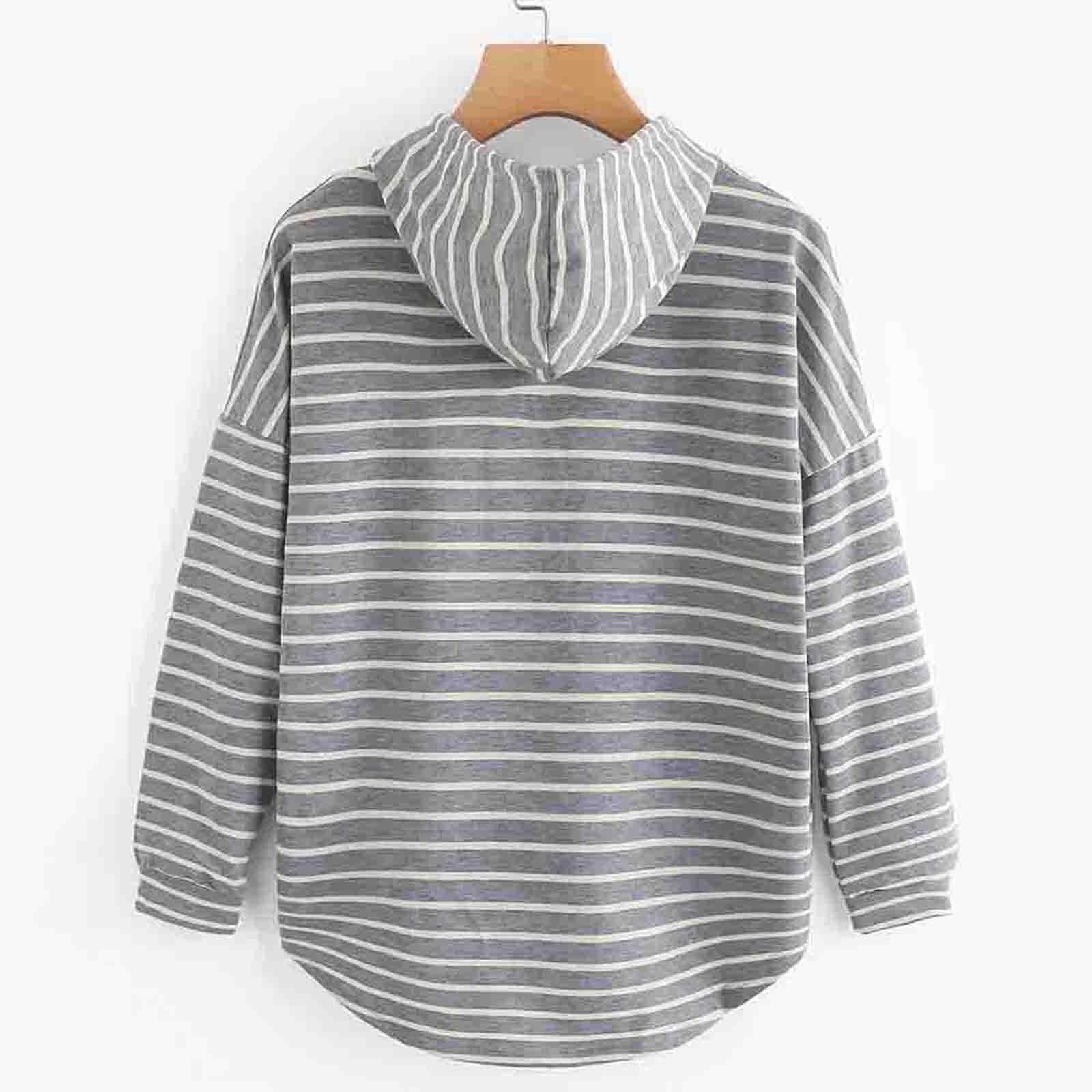 Holly | Striped Casual Hoodie