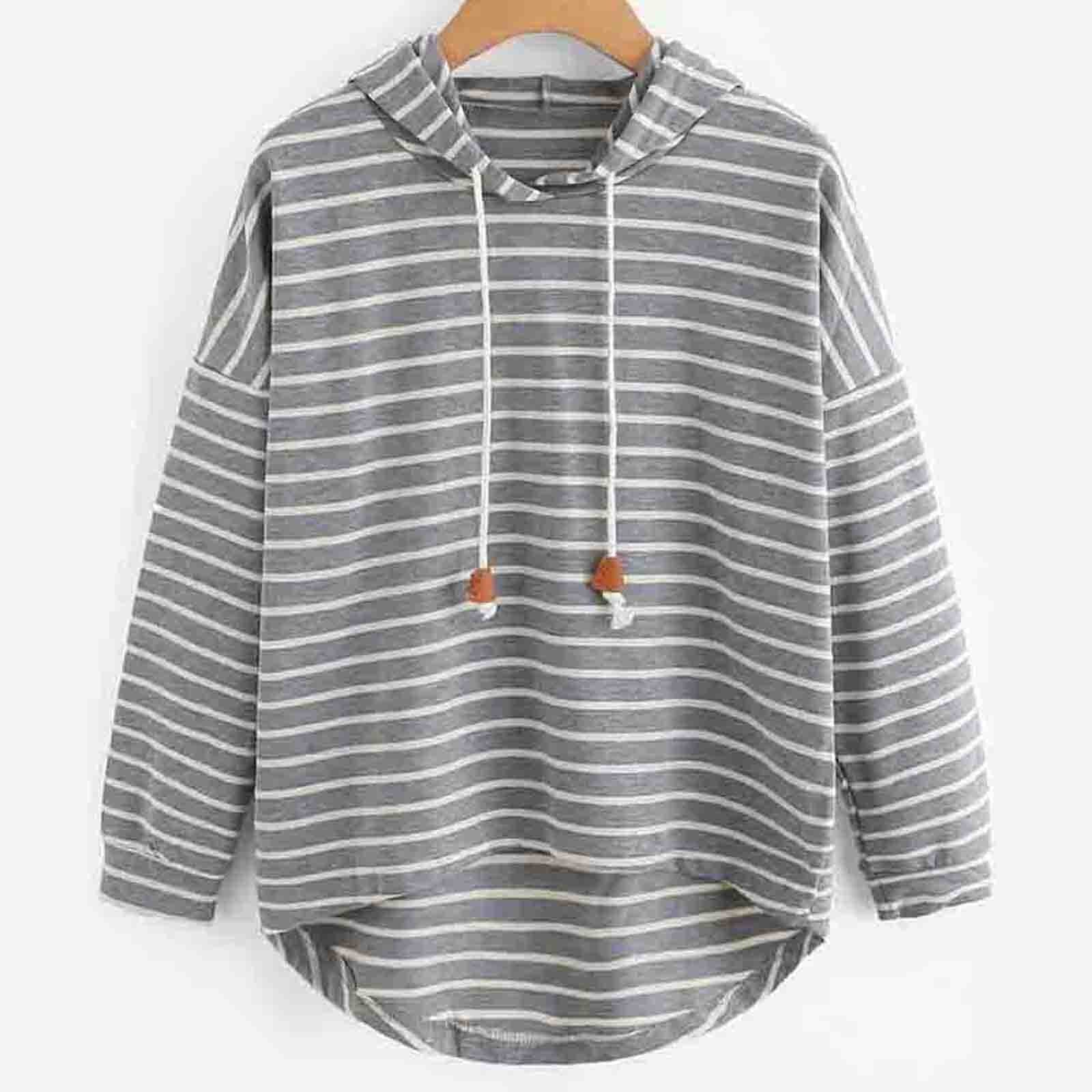 Holly | Striped Casual Hoodie